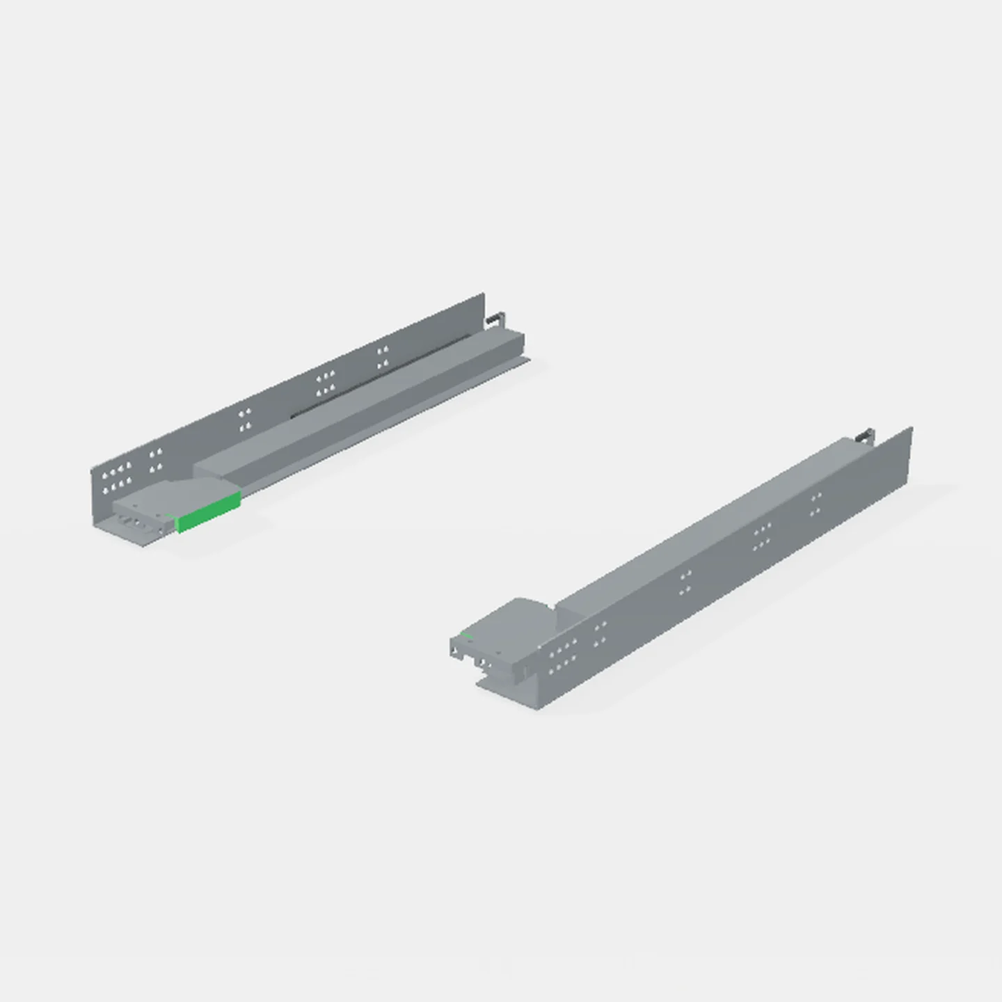 Corredera Oculta Con Cierre Suave Largo 450mm - Clip metálico