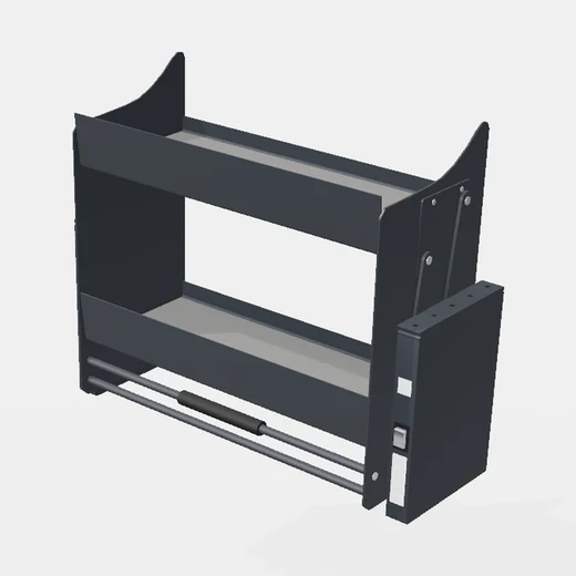Sistema Elevador de Alacena Para Vajilla - Cierre Suave - Módulo 700mm - Al x An x Pr(mm): 664x300x630 Color ANTRACITA