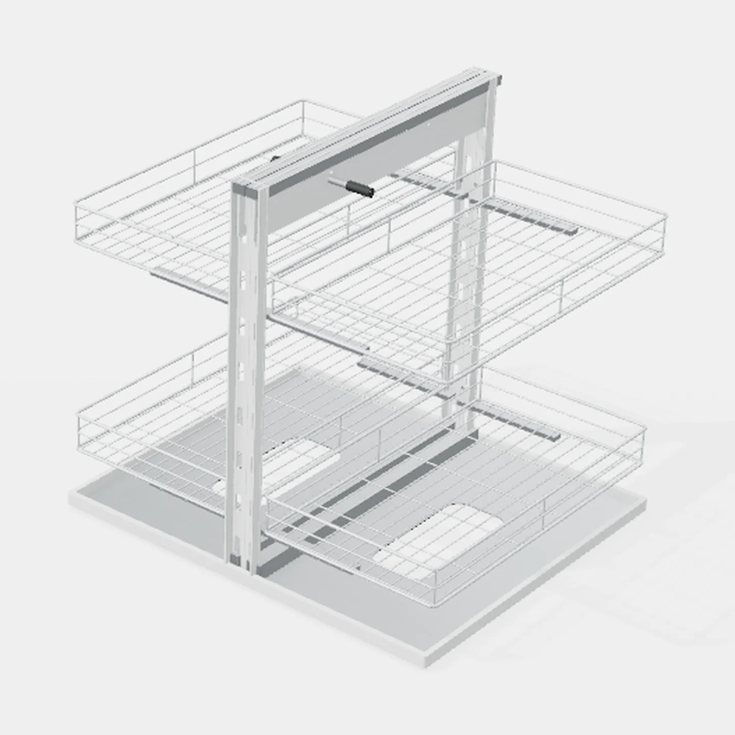 Sistema "Magic Corner 2" Mano Derecha - Cierre Suave - Módulo 450mm - Capacidad: 50kg. - Al x An x Pr(mm): 600x510x560