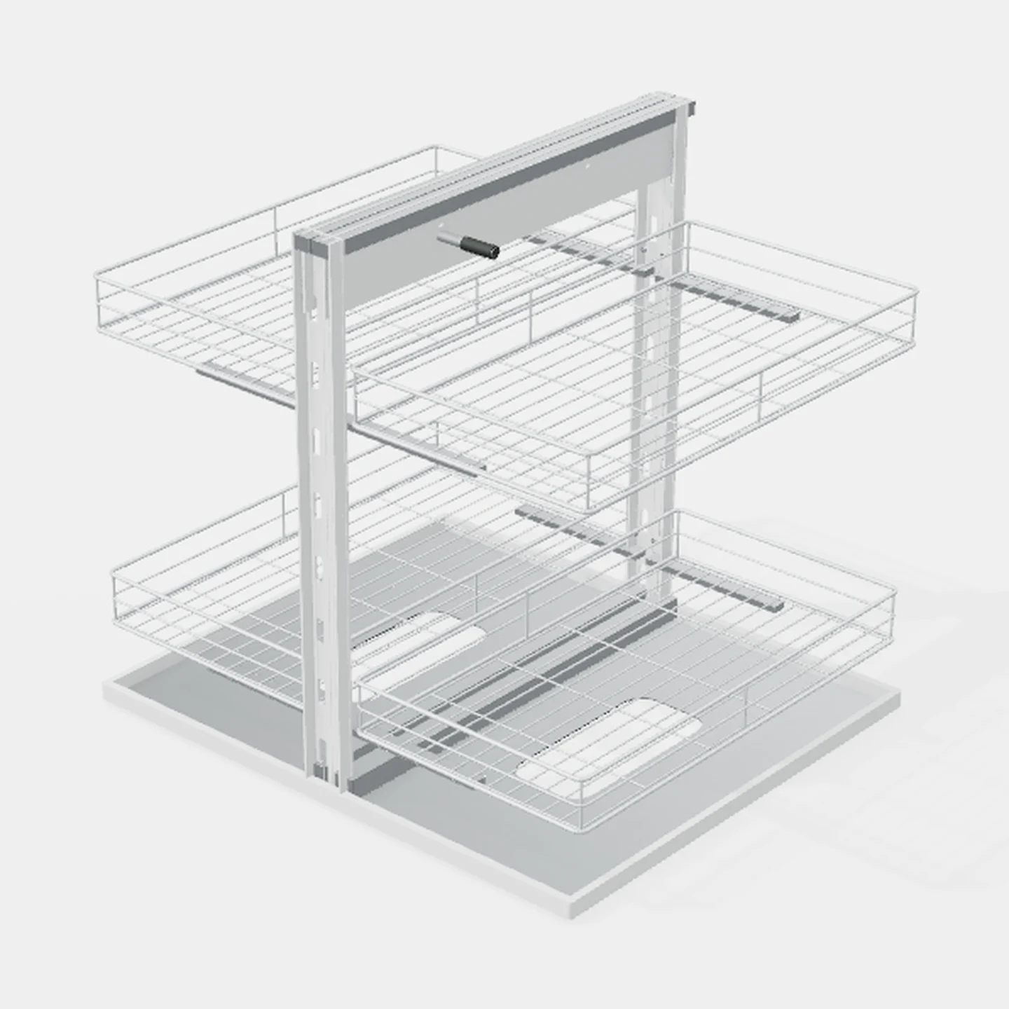 Sistema "Magic Corner 2" Mano Izquierda - Cierre Suave - Módulo 450mm - Capacidad: 50kg. - Al x An x Pr(mm): 600x510x560