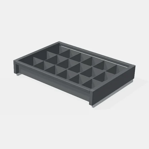 Organizador Alhajero Con Sistema Cierre Suave de Guías Ocultas - Material Aluminio - Módulo 700mm - Al x An x Pr(mm): 664x480x120 - Color ANTRACITA