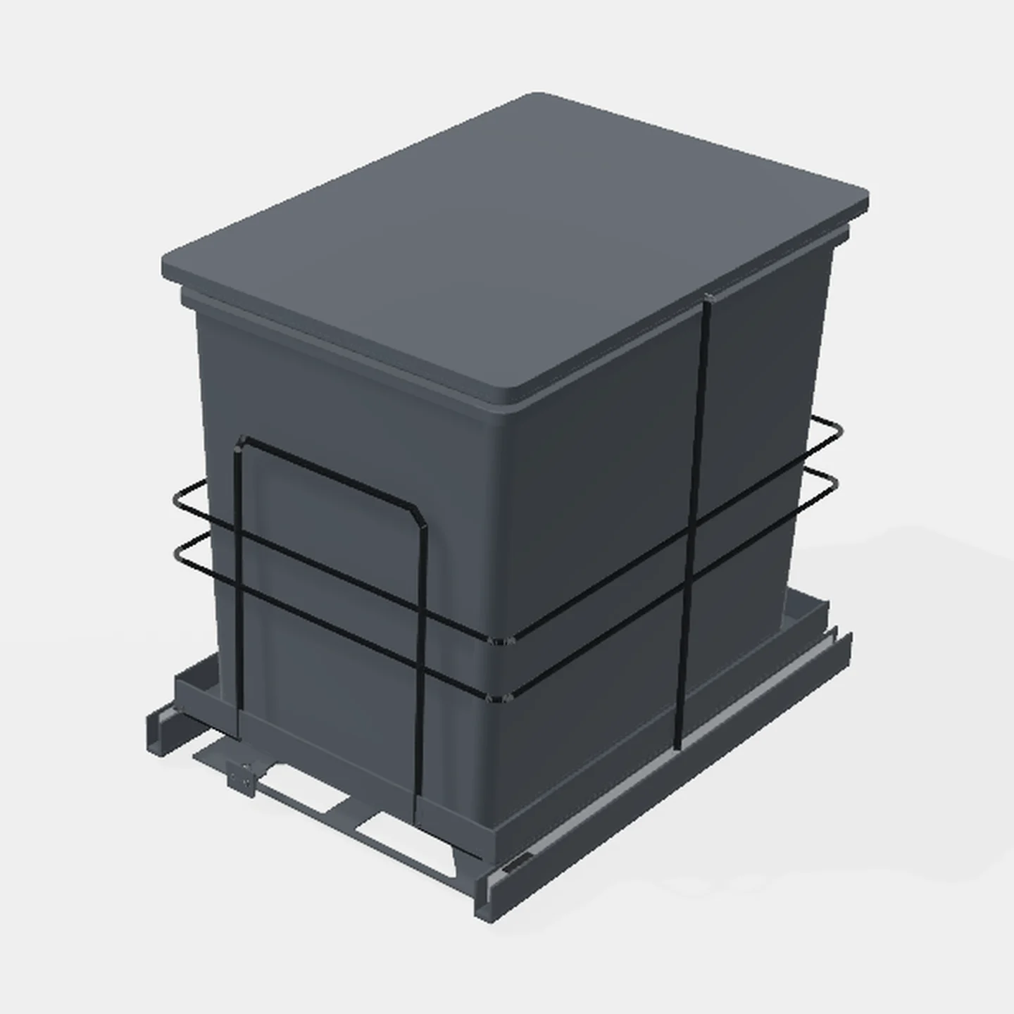 Porta Residuos Simple Con Telescópicas Capacidad 25lt. Color ANTRACITA Al x An x Pr(mm): 290x400x360