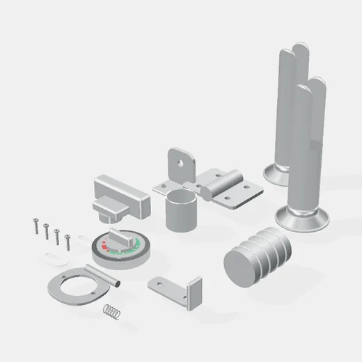 Set Para Armado De Cubículo De Baño Mano Derecha