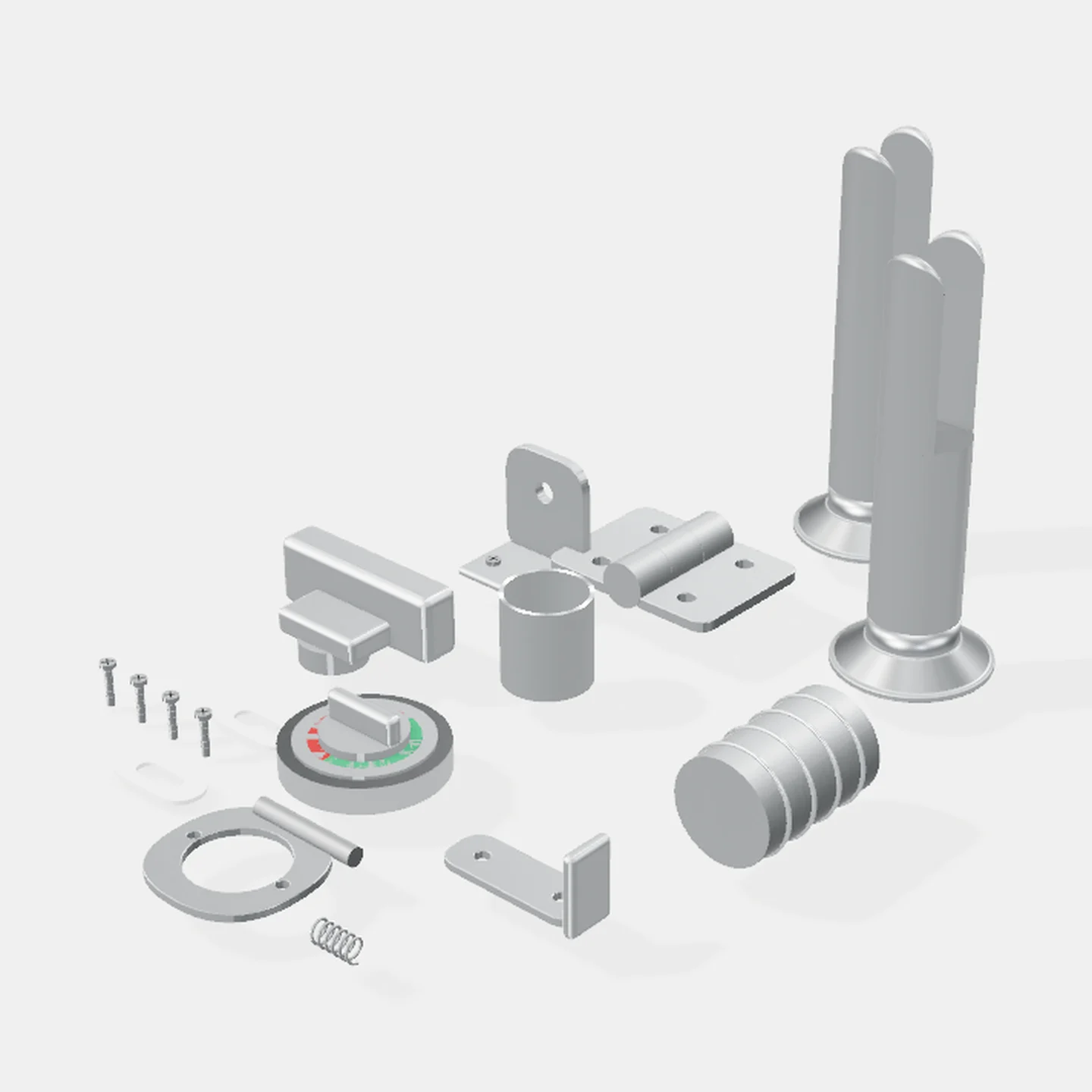 Set Para Armado De Cubículo De Baño Mano Derecha