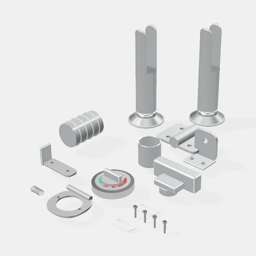 Set Para Armado De Cubículo De Baño Mano Izquierda