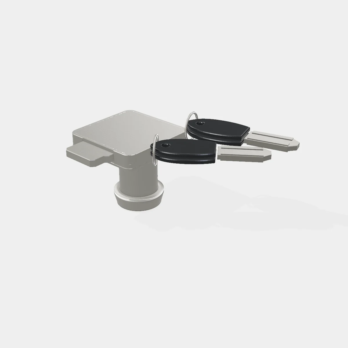 Cerradura de Aplicar Pesada - Llave Articulada - 22mm - Acabado Negro