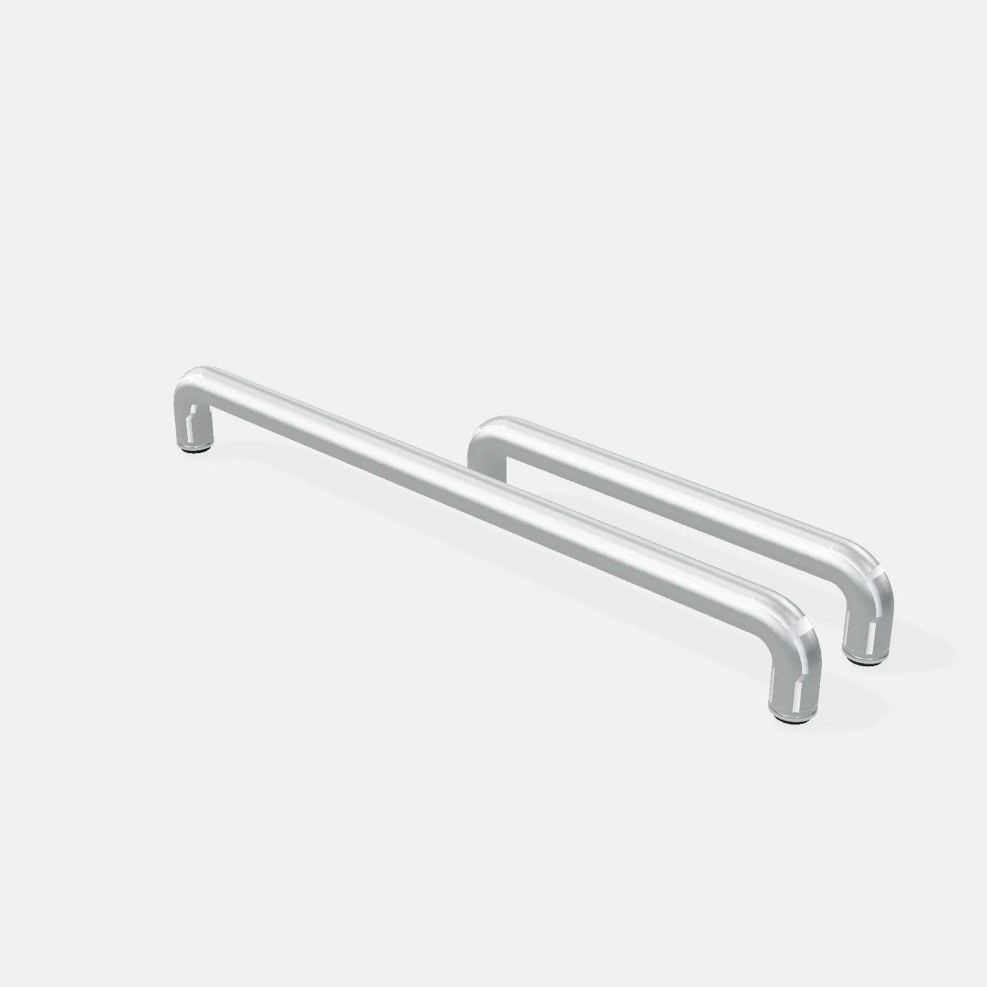 Manijón Para Vidrio Tipo "P" Redondo 500x300mm Acero Inox. SS304