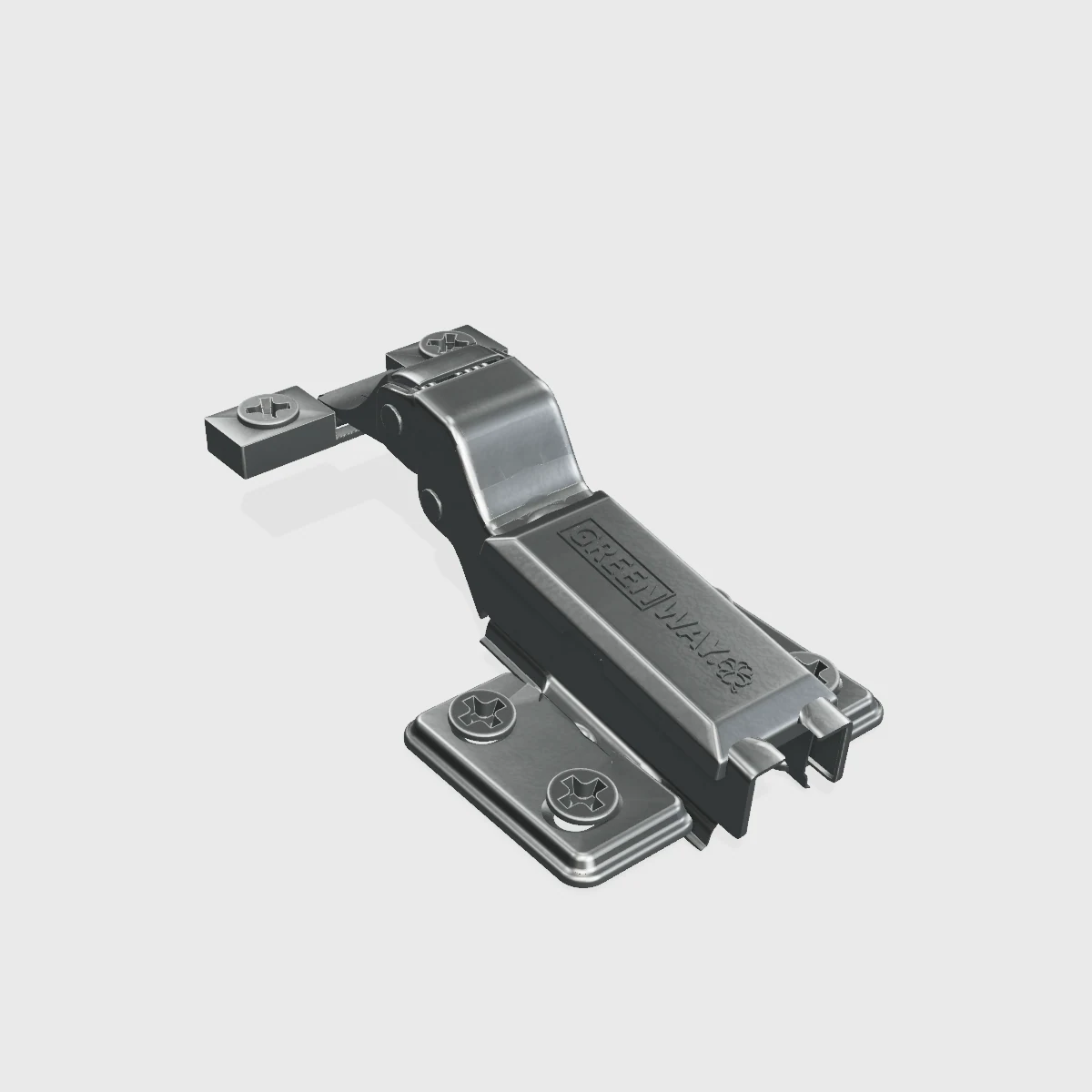 Bisagra Para Perfil de Aluminio Cierre Suave - Codo 9 + Tornillos