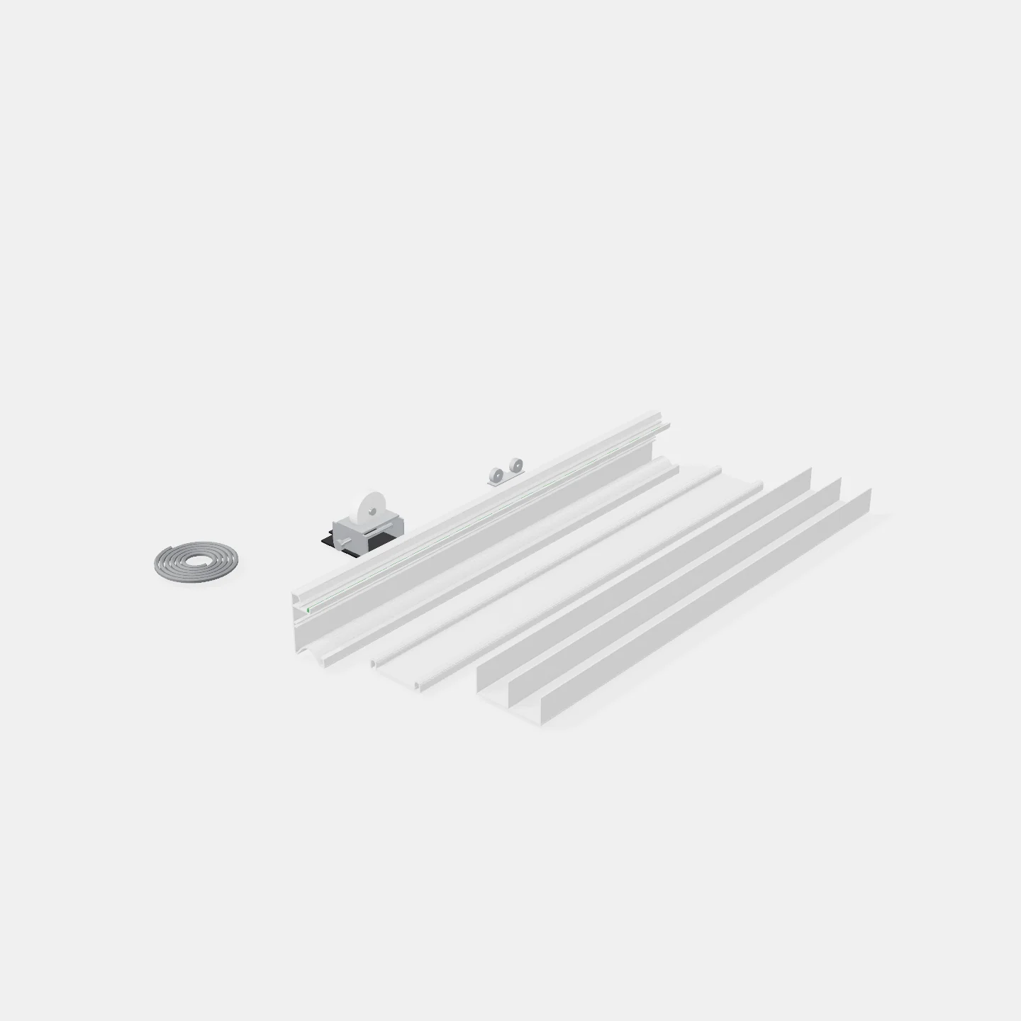 Kit De Placard Aluminio Dos Puertas - Largo 2,0mt Blanco