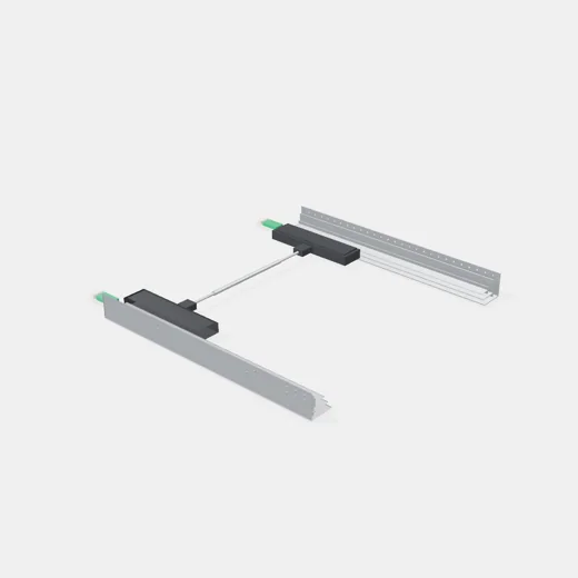 Set Correderas Ocultas Con Sistema Cierre Suave + Push Open Sincronizado - Incluye Estabilizadores y Regulación 3D - Largo 450mm - Capacidad 50kg