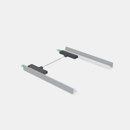 Set Correderas Ocultas Con Sistema Cierre Suave + Push Open Sincronizado - Incluye Estabilizadores y Regulación 3D - Largo 500mm - Capacidad 50kg