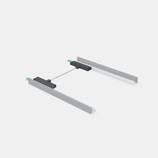 Set Correderas Ocultas Con Sistema Cierre Suave + Push Open Sincronizado - Incluye Estabilizadores y Regulación 3D - Largo 550mm - Capacidad 50kg