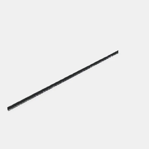 Perfil Celtic "J" Superior - Largo 3mt - Color Negro