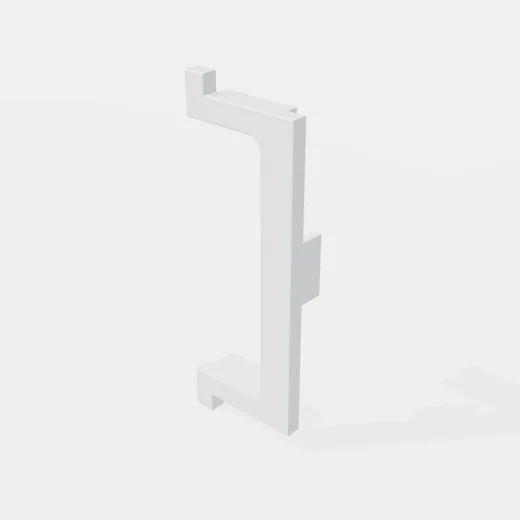 Terminal Para "C" Medio - Zamak - Color Blanco