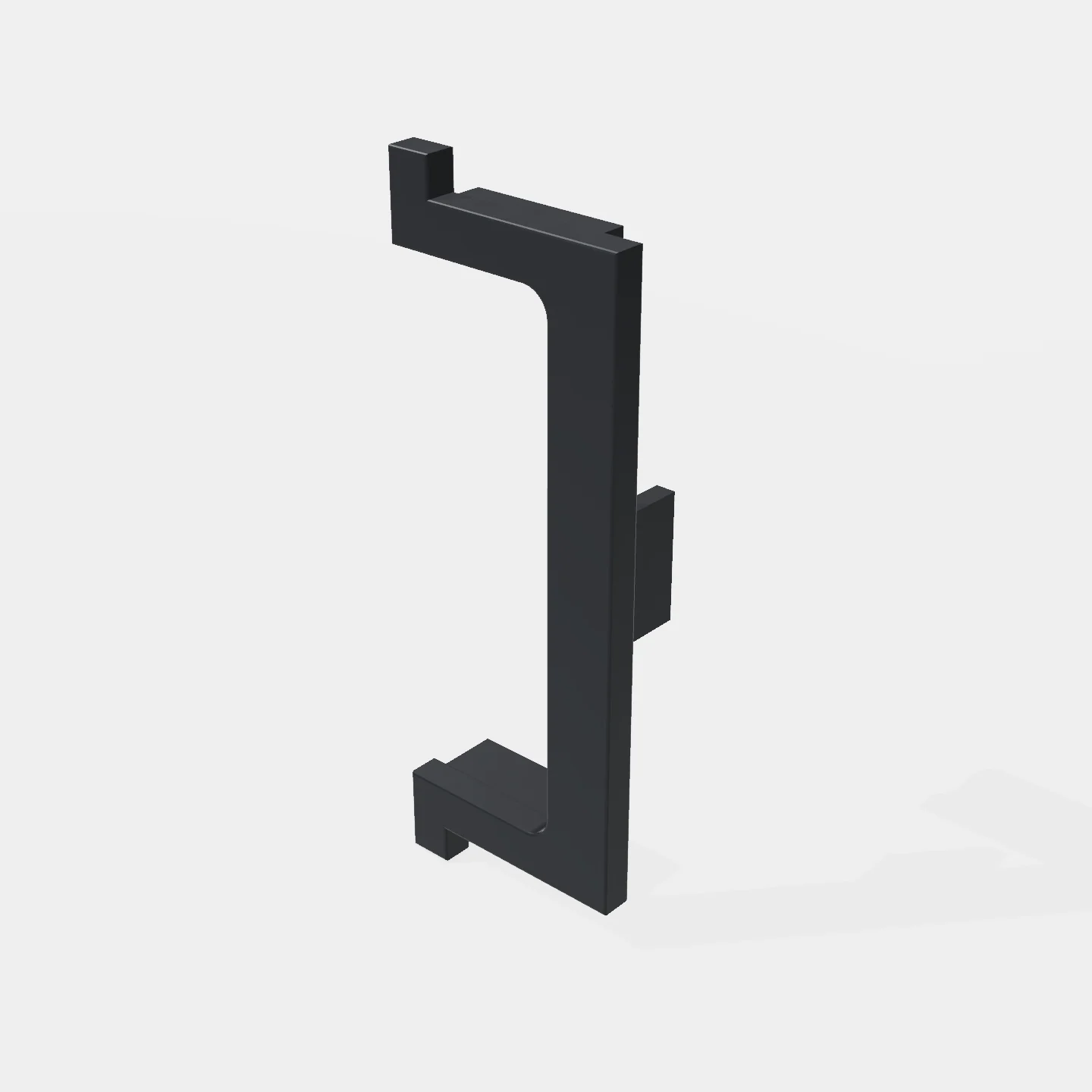 Terminal Para Perfil "C" Medio - Material: Zamak - Color Negro