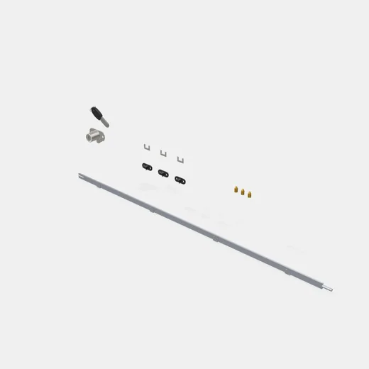 Cerradura Varilla - Llave Articulada - Largo: 600mm x 22mm - Niquel