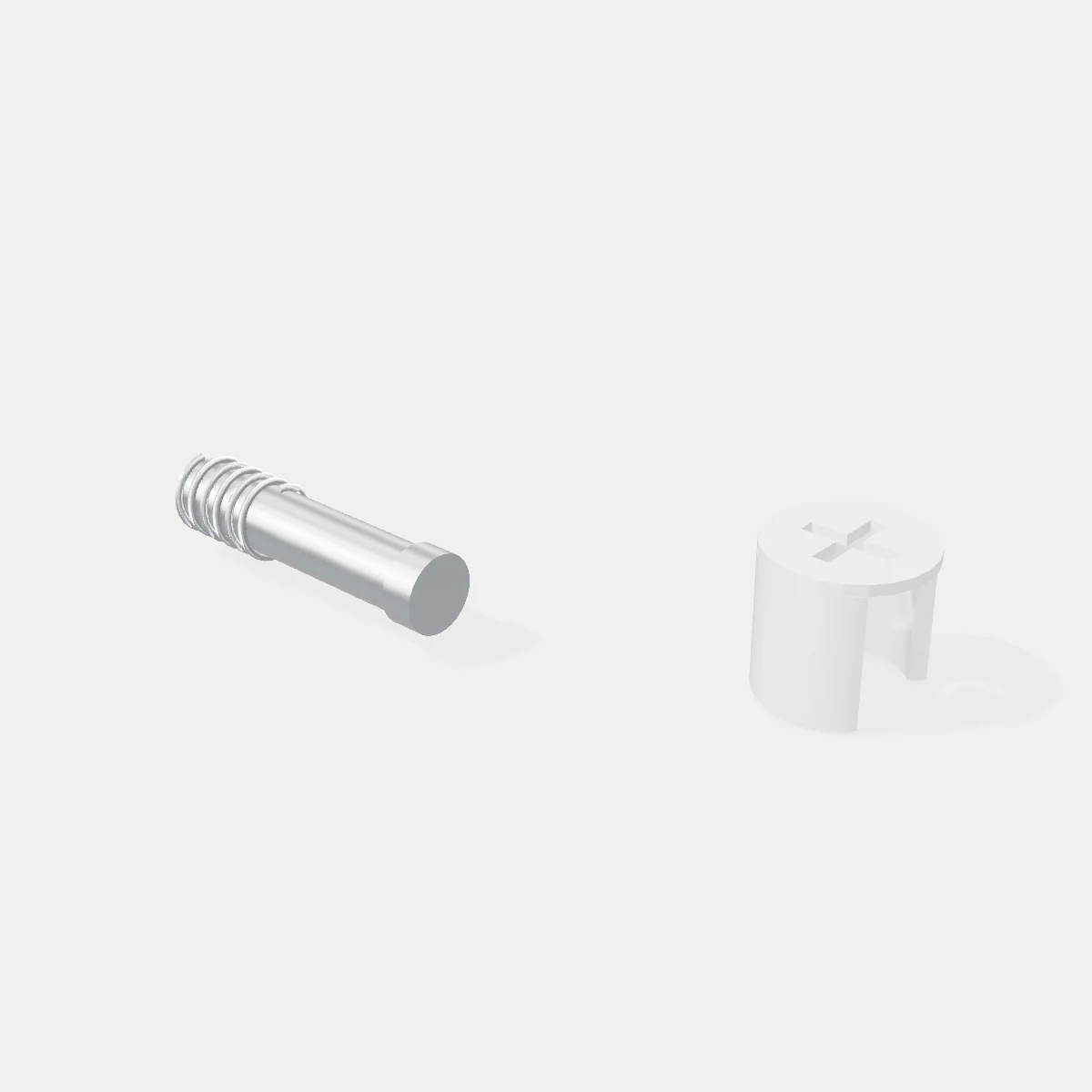 Conector Rapido Caja Plast + Perno Blanco