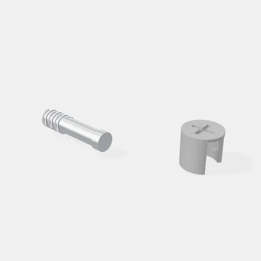 Conector Rápido - Caja Plástica + Perno - Color Gris