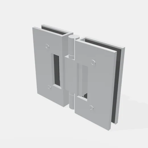 Bisagra Para Vidrio 180° Vidrio - Vidrio Acero Inoxidable