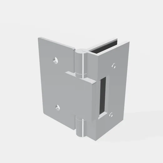 Bisagra Para Vidrio 90° Pared - Vidrio Acero Inoxidable