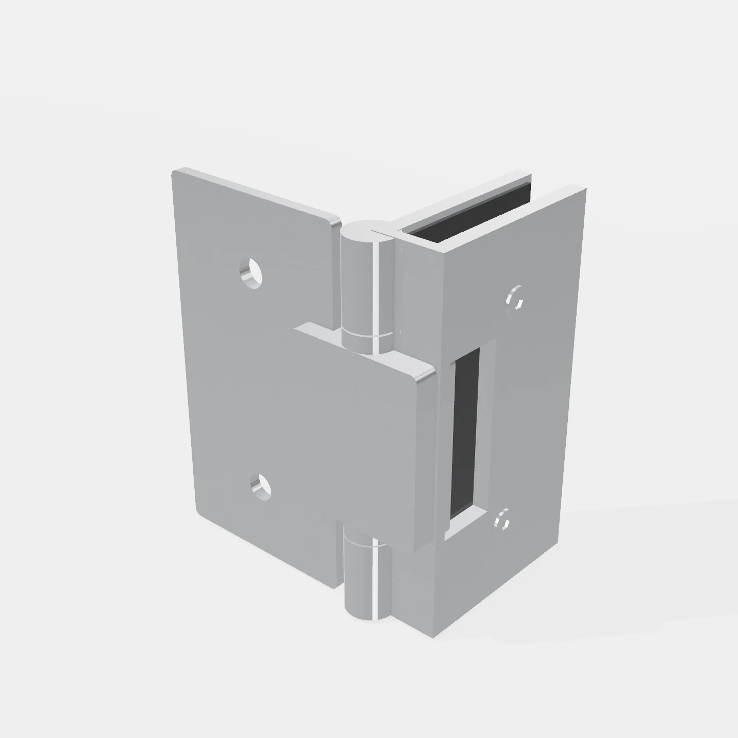 Bisagra Para Vidrio 90° Pared - Vidrio Acero Inoxidable