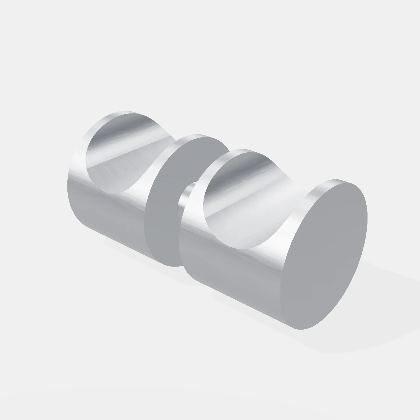 Manijón Para Vidrio Tipo Pomo Acero Inoxidable SS304
