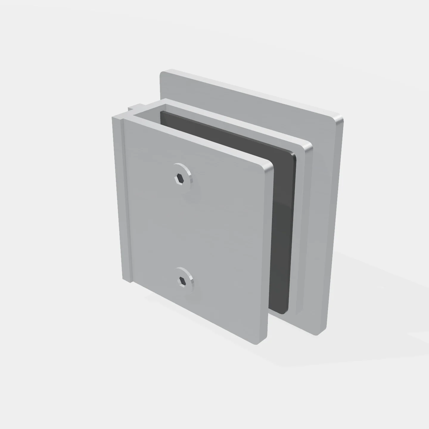 Conector Para Vidrio 180° Pared - Vidrio Acero Inoxidable