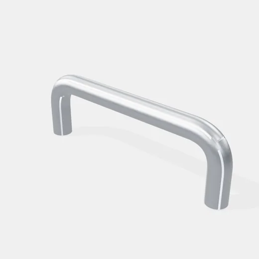 Manija Tirador 06 Curva Maciza Acero Inoxidable 96mm