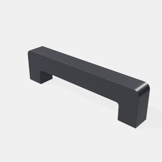Manija Tirador 16 Arco Acero Negro Satinado 96mm