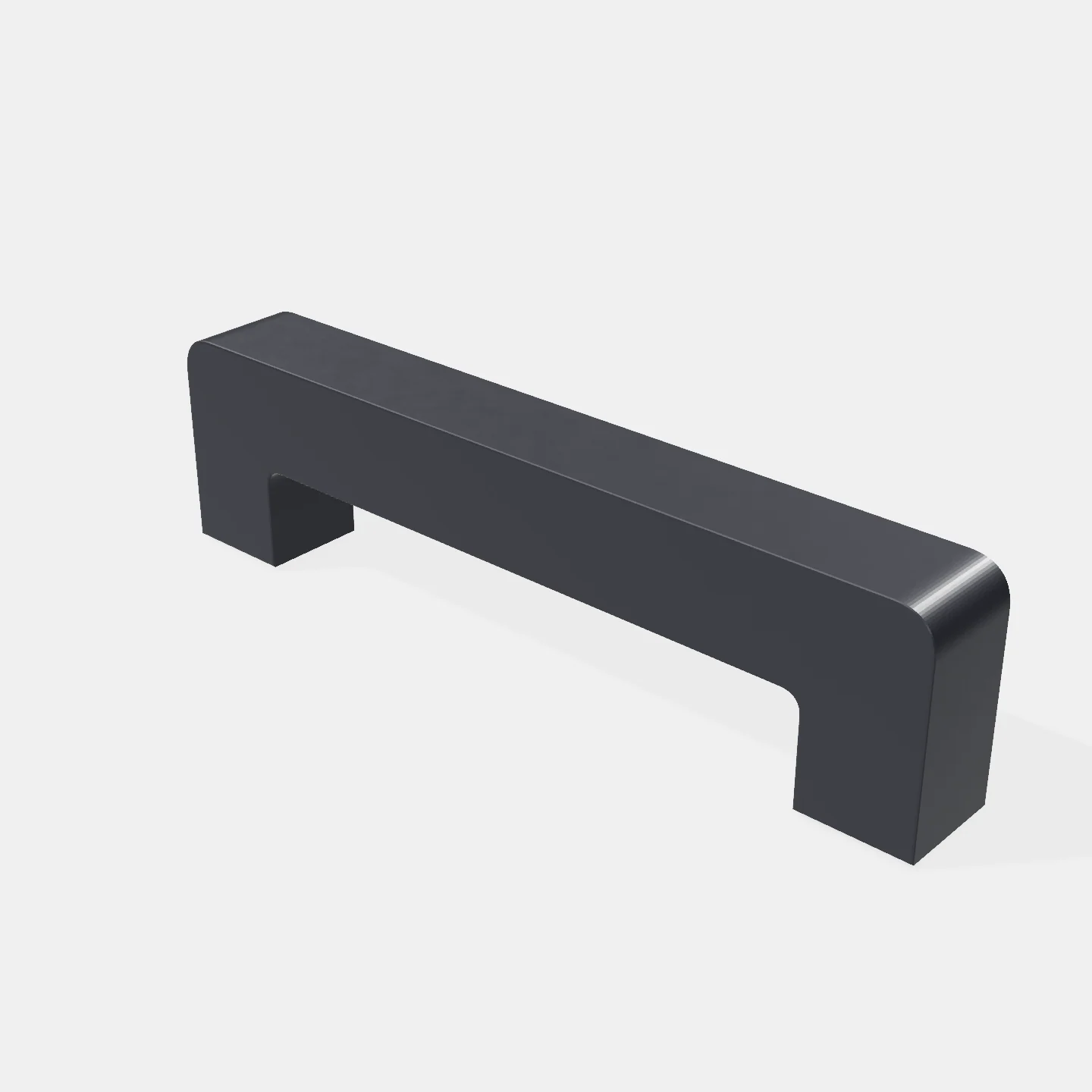 Manija Tirador 16 Arco Acero Negro Satinado 96mm
