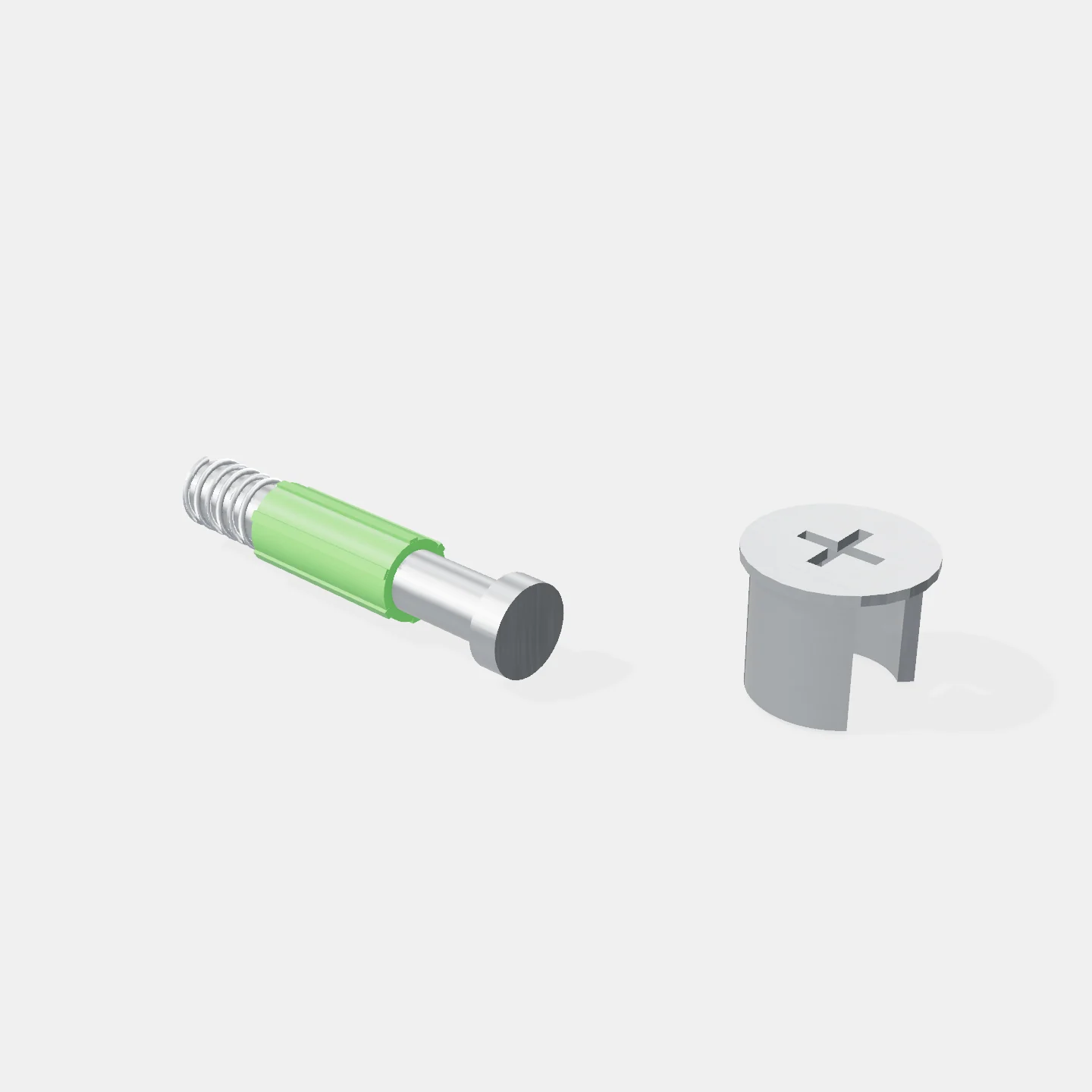 Conector Oculto Perno + Caja Placa 18mm