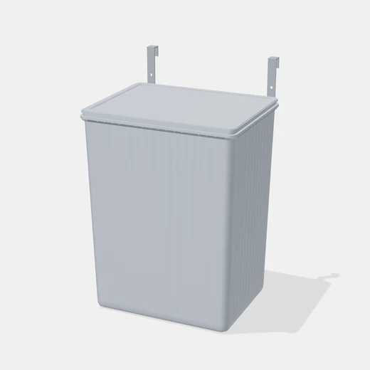 Porta Residuos P/Puerta Colgante 14lt. Color GRIS Al x An x Pr(mm): 230x260x340
