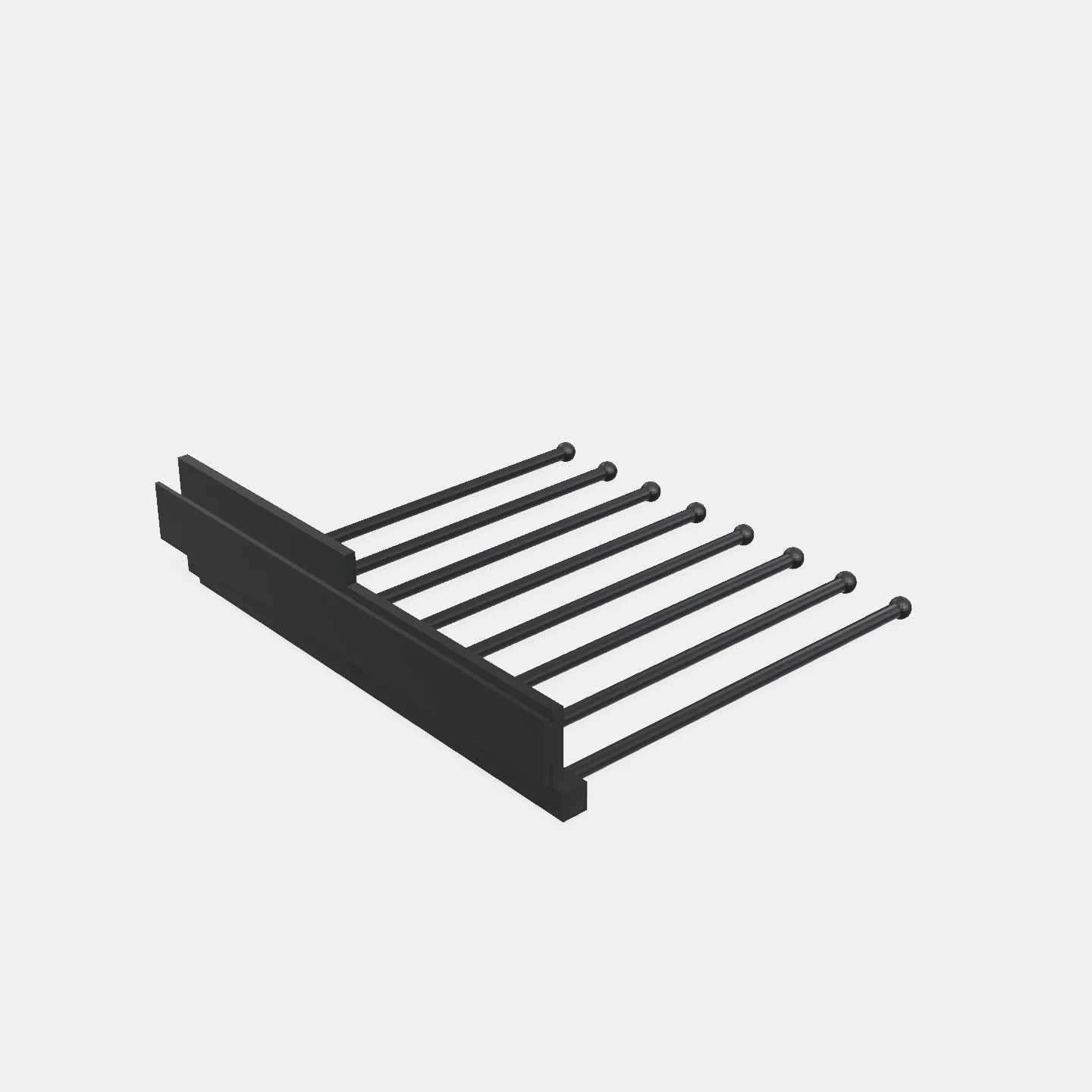 Pantal. Lat Extr 8 Prendas Negro 400x460x120mm Der
